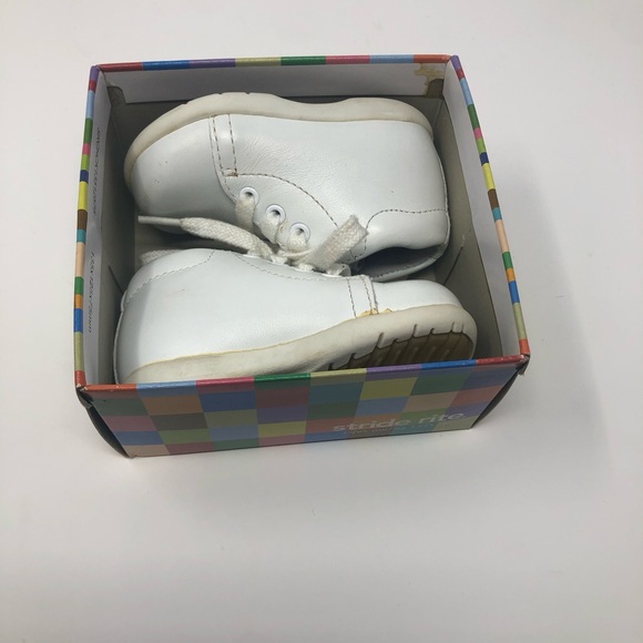 Stride Rite Jamie ll White Leather Baby Shoes Size 3XXW - Picture 9 of 10